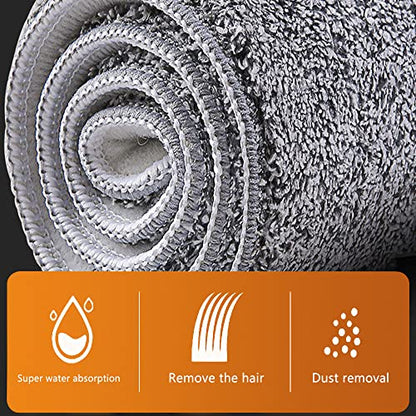 Flat Mop for Cleaning Floors Heavy Duty Microfiber Wet Mop Deep Cleaning for Hardwood, Tile & Laminate, Includes 4 Reusable Washable Pads and Adjustable Long Handle (32 in Mop Pads) - color: 32 in Mop Pads