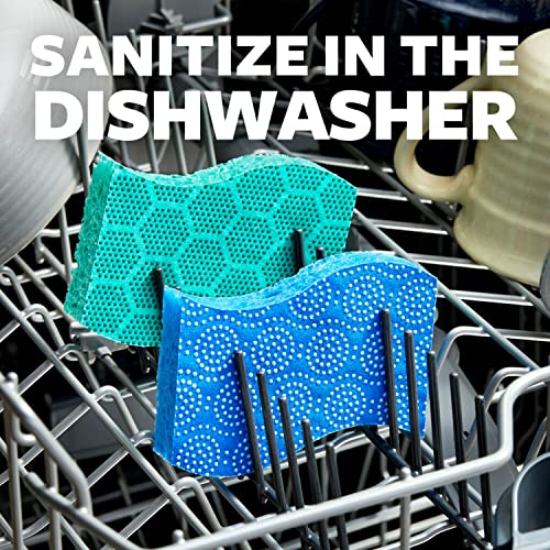 Scotch-Brite Scrub Dots Non-Scratch Scrub Sponge, Rinses Clean, for Washing Dishes and Cleaning Kitchen, 3 Scrub Sponges (Pack of 2) - size: 3 Sponges (Pack of 2)