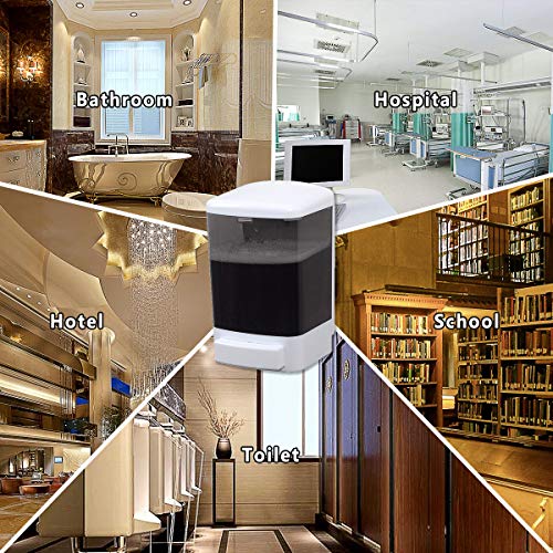 Manual Soap Dispenser 33.8oz / 1000ml Kitchen Bathroom Wall Mounted Commercial Soap Dispenser for Liquid Containers Shampoo Gel Chamber Hotel Restaurant - color: White&black