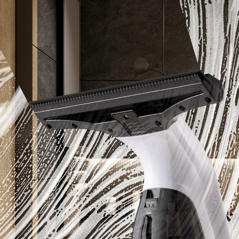 Window Vacuum Squeegee Cordless, Handheld Window Vac with Multi-Purpose Spray Bottle & Microfiber Cloth, Electric Cleaning Tool for Windows, Mirror, Countertop
