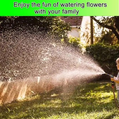 Heavy garden hose nozzle - adjustable spray mode high-pressure rotary spray gun, brass nozzle, anti slip grip and quick connector, suitable for lawn, plants, car washing, pets - size: 8.8*5.5*1.4