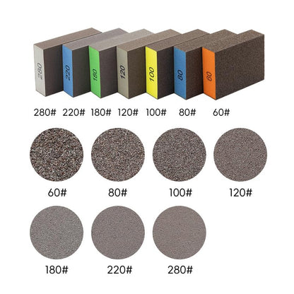 60 Grit Superfine Sanding Sponge, Washable and Reusable Great for Pot Brush Pan Brush Sponge Brush Glasses Sanding Wood Sanding Metal Sanding - size: 60 Grit
