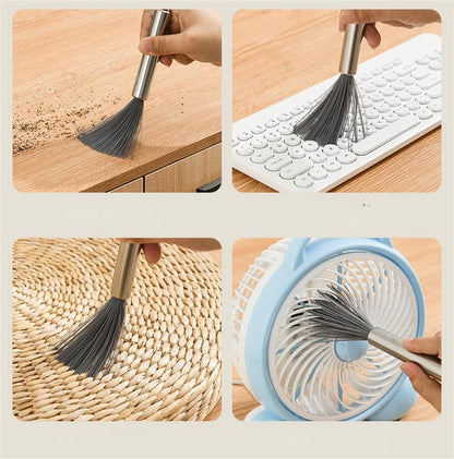 Mini Duster for Fan, Automotive Air Conditioner Cleaner and Brush, Dust Collector Cleaning Cloth Tool for Keyboard Window Leaves Blinds Shutter Glasses Air Vent