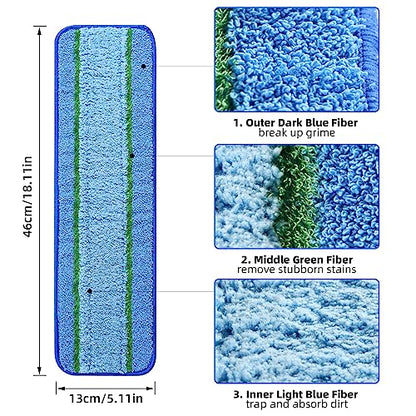 3 Pack Deep Clean Pads for Bona Family of Mops | Washable & Reusable Microfiber Cleaning Pad for Hardwood and Multi-Surface - color: 3 Deep Cleaing Pads