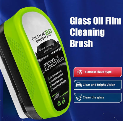 3PCS Car Window Oil Film Cleaning Brush, 2026 Upgrade 2.0 Clear View Glass Cleaner, Auto Glass Oil Film Remover, Anti-Rain & Anti-Fog Protection for Safe Driving, Complete Kit with Brush & Towel