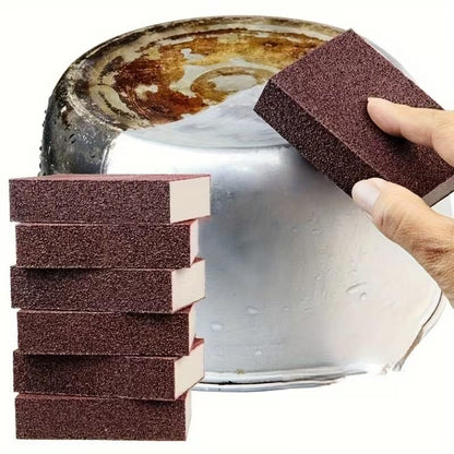 Diamond Sanding Sponges, 6pcs Heavy Duty Cleaning Pads with Diamond Abrasive for Cookware, Pans, Countertops, Bathroom Surfaces - High Density Reusable Scrubber Brush 0.98" x 2.76" x 3.94"