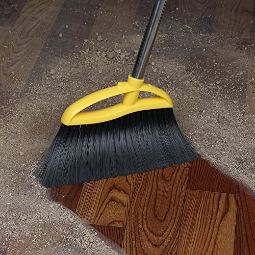 Gloffer Soft Bristles Broom for Indoor Sweeping, Household Cleaning Angle Broom with 55inch Long Handle for Home Office Hardwood Tile Floors Kitchen - style: Broom