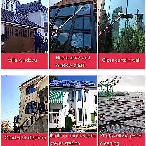 Professional 3m Extendable Window Cleaning Pole Kit for High Windows 55cm Brush Head Included - color: 55cm Gold 2, size: 3m/9.8FT