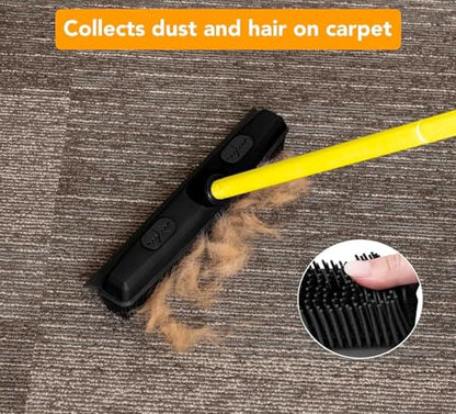 FURemover Pet Hair Removal Rubber Broom, 48" Handle - color: Furemover Sweep Pet Hair Broom