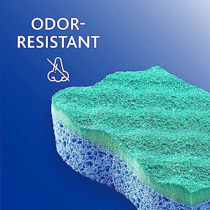 O-Cedar Multi-Use Scrunge Scrub Sponge (6 CT) with Playtex Living Reuseable Rubber Cleaning Gloves (Medium, 3 Pairs) - size: Variety Pack