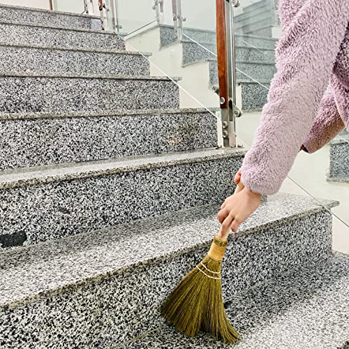 Set of 2 Vietnamese Soft Bristle Brooms, Asian Straw Broom for Kid, Decorative Broom 16.54 inch - style: 16.5in