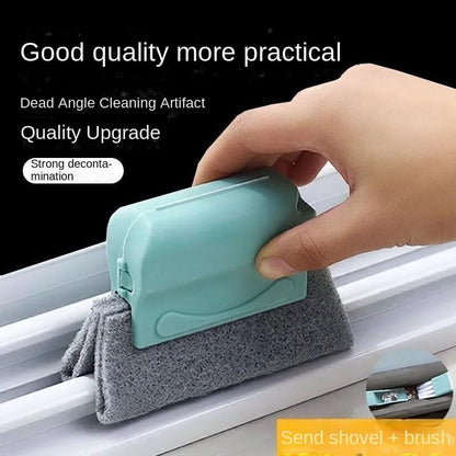 2 Pieces Window Groove Cleaning Brush, Hand-held Magic Window Track Cleaning Tools, Window or Sliding Door Track Cleaner for Sliding Door, Sill, Tile Lines, Car Vents, Keyboard, Small Clean Kit