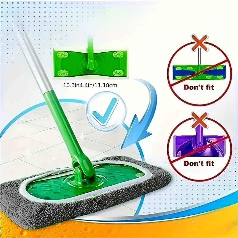 Microfiber Mop Pads - 3 Pack Reusable Washable Refills for Wet & Dry Floor Cleaning - Fits Most Standard Mops - Gray Household Cleaning Pads - color: Gray
