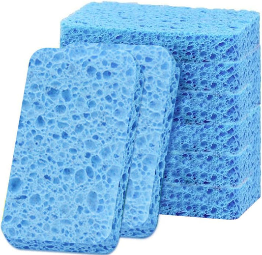 6 - Pack Non-Scratch Scrub Sponges - Sponges for Dishes and Washing Dishes, Cleaning Sponges for Kitchen Home Office, Magical 3D DIY Art and Craft Suppliers（Blue） - color: Blue, size: 6 - Pack