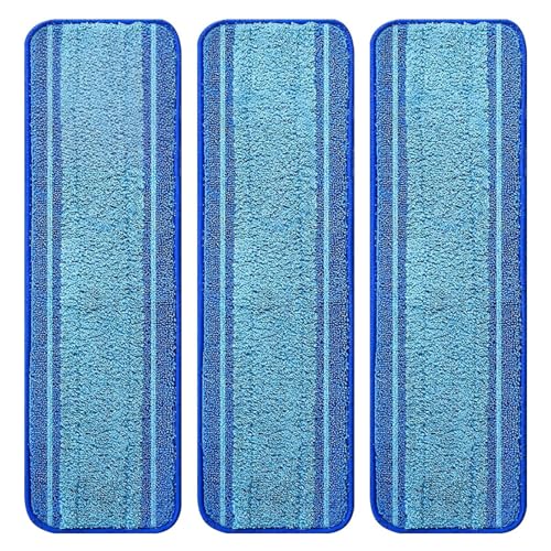 3-Pack Microfiber Mop Pads for Bona Mpo- Washable Reusable Refills for Hardwood, Tile & Multi-Surface Floors | Pet Hair & Stain Remover - size: 3 PCS
