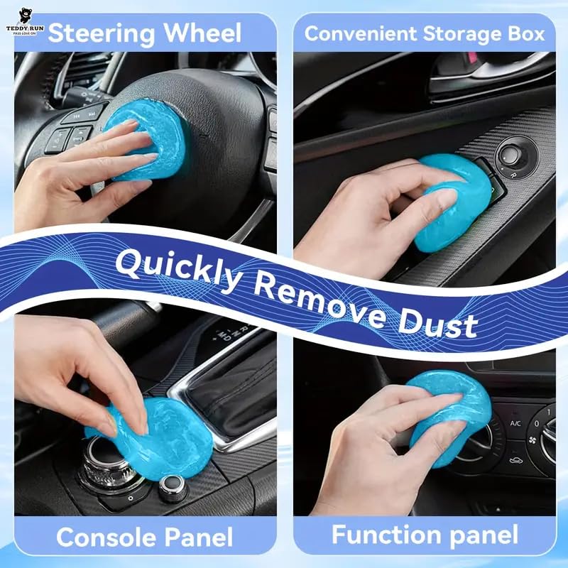 Oblivion Cleaning Gel for Car AC Vent Interior 340g – Universal Reusable Multi-Color Dust Remover for Keyboards, Laptops, Electronics Gadgets and Auto Detailing (Pack of 2) - style: Cleaning Gel Pack of 2