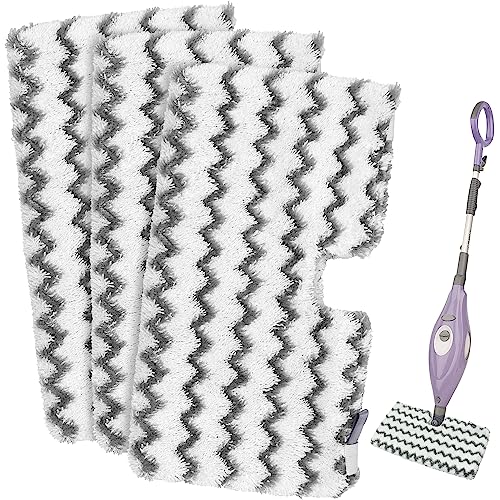 3 Pack Steam Mop Replacement Pads for Shark Steam Mops S3500 Series S3501 S3601 S3550 S3901 SE450 S3801CO S3601D S2901 S2902 Shark Steam Pocket Mop, Reusable Heavy Scrub Steam Mop Pads to Floor Clean - color: Gray, size: 3