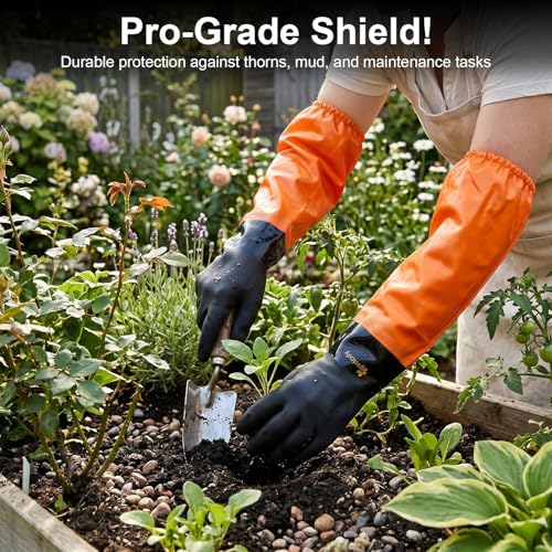 Gastody™ - Chemical Resistant Gloves, Reusable,Heavy Duty Safety Work Gloves,Resist Acid,Oil,Alkali - S-M-L-XL-XXL Size - size: X-Large, style: Extra-long 27.5"