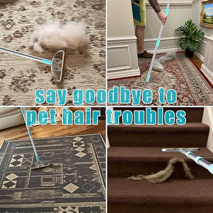 ULTRA+MAX+Pro LINTPLUS Pet Hair Remover Kit - 3-Size Carpet Rakes (S/M/L) w/Stainless Steel Handles - For Rugs, Carpets, Floors & Furniture - Stand-Up Design - size: Ultra,Pro,Max