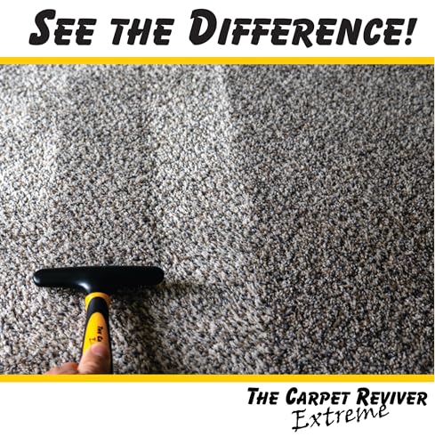 Carpet Reviver Extreme – Dual-Action Brush with Metal Tines – Lifts Carpet Pile & Removes Pet Hair – Restore Rugs, Refresh High-Traffic Areas, Eliminate Embedded Fur – Essential Carpet Grooming Tool