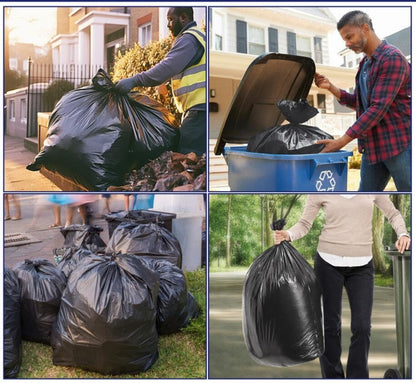 Teivio Black Large Trash Bags 30-33 Gallon 200 Count | Large Multipurpose | Fit 23,25,30,33 gallon Garbage Bin Liner | Kitchen | Lawn And Leaf Bags Outdoor Yard Waste Bag | Workshops Trash - size: 1 Count (Pack of 200), style: 200pcs-30 33 Gallon-Black