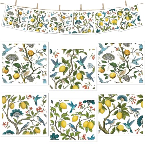 Lemons Swedish Dishcloths for Kitchen, 6 Pack Reusable Vintage Dish Cloths Towels, Absorbent Sponge Cleaning Towel Wipes for Spring Summer Kitchen Cooking Home Decoration Gifts - style: Vintage Lemons