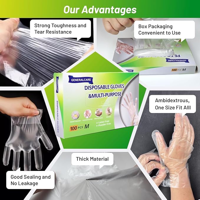 Disposable TPE Cooking Gloves, Ideal for Cleaning and Food Prep, Latex & Powder Free, Food safe - size: Small, style: 2*100pcs