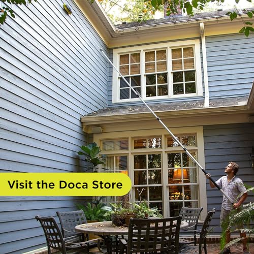 DOCA Telescoping Pole 5-12 Ft - Extension Pole for Cleaning, Feather Duster, Window Washing Kit, Paint Roller, Window Squeegee - High Reach Extendable Kit for Indoor & Outdoor - Pole Only - size: 12 Ft, style: Pole Only
