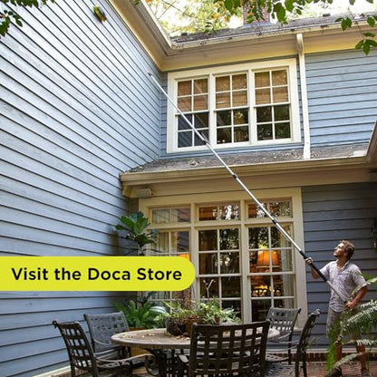 DOCA Telescoping Pole 5-12 Ft - Extension Pole for Cleaning, Feather Duster, Window Washing Kit, Paint Roller, Window Squeegee - High Reach Extendable Kit for Indoor & Outdoor - Pole Only - size: 12 Ft, style: Pole Only