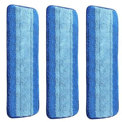 3 Pack Microfiber Cleaning Pads Compatible with Bona Mops, Safe for Hardwood and Hard-Surface Floors, Washable, Reusable - size: 3 PACK