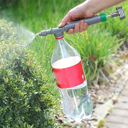 High Pressure Bottle Sprayer Wand – Adjustable Nozzle Mist/Stream, Fits Standard Drink & Soda Bottles, Portable Handheld Spray Gun for Gardening, Plants, Cleaning & Outdoor Watering Tools