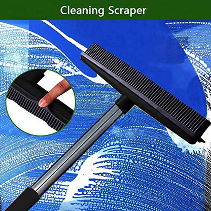 EBTOOLS Multifunction Telescopic Carpet Broom, Pet Hair Dust Removal Tool for Fluff Carpet Hardwood Floor Tile Window Daily Household, Black