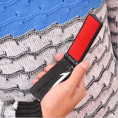 4PCS Collapsible Portable Lint Remover Brush Clothes Plastic Lint Roller for Furniture Sofa Pet Hair Fabric Lint Removal Tool Length 7.08in Black