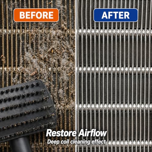 AC Coil Cleaning Brush & Fin Cleaner Comb for HVAC Evaporator & Condenser