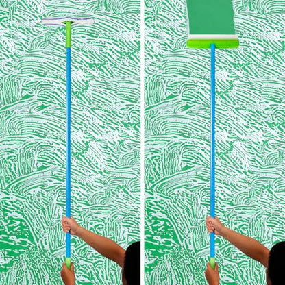 Forgrace Flexible Silicone Squeegee T-Bar Water Blade Microfiber Scrubber with Long Handle for Car Home Glass Professional Car Windshield Squeegee Window Cleaning Kit for Shower Glass Mirror Door Car