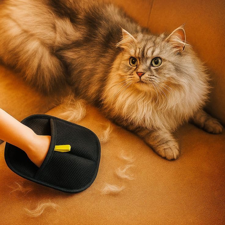 Pet Hair Removal Glove for Dogs & Cats, Reusable Dual-Sided Fur Remover Mitt, Electrostatic Pet Hair Cleaner for Furniture, Sofa, Carpet, Bedding & Clothing | pet hair removal