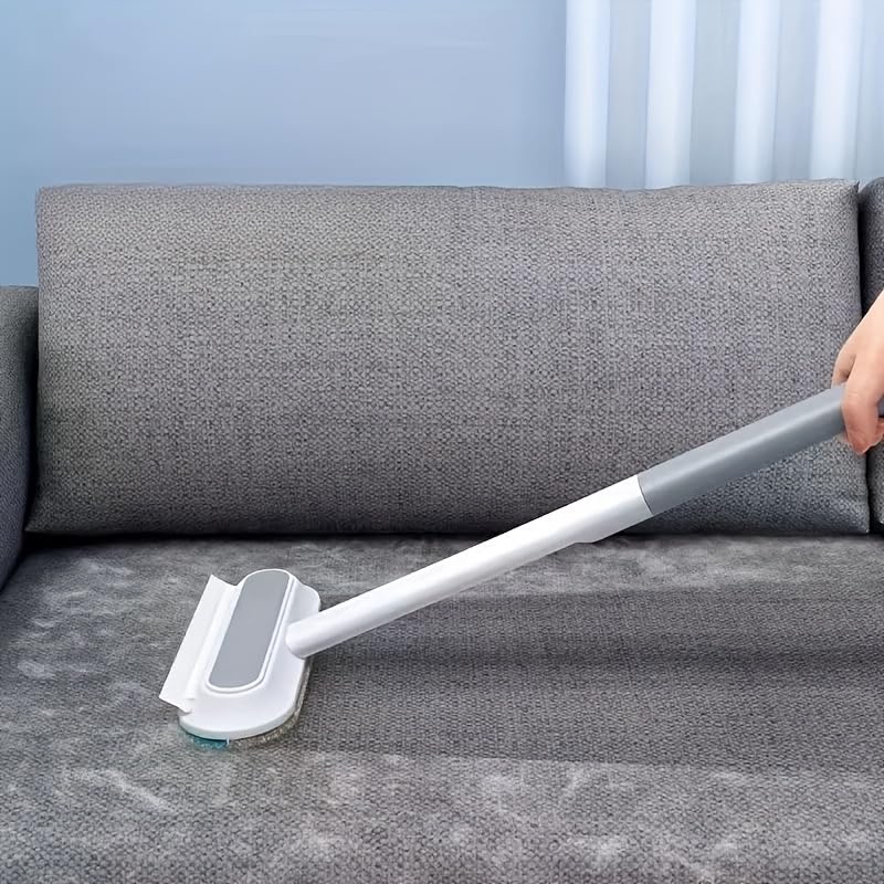 Blue Long Handle Pet Hair Remover, Durable Nylon Lint Roller, Effectively Removes Cat & Dog Hair, Suitable for Bed, Sofa and Other Furniture Surfaces