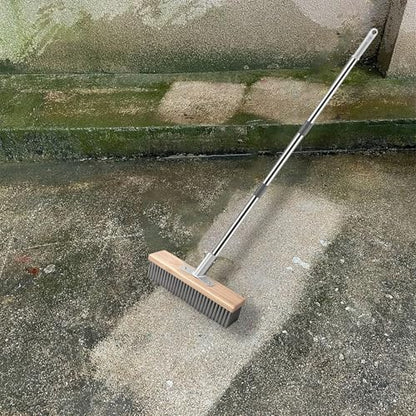 Gralara Stainless Steel Wire Scrub Brush Stiff Bristles Floor Scrubber Heavy Duty Rough Outdoor Broom for Swimming Garage, 20cm