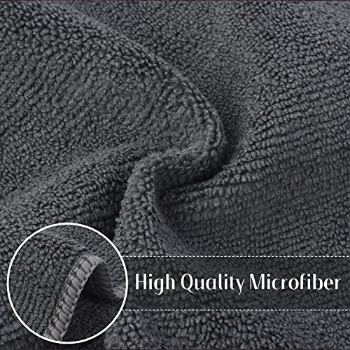 SINLAND Microfiber Rag Absorbent Cleaning Cloth Kitchen Dish Cloth Quick Dry Streak Free Dish Rags Glass Cloths 12inchx12inch 20 Pack Grey - color: Greyx20