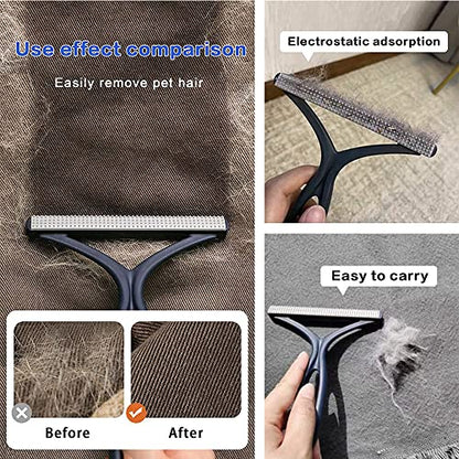Pet Hair Removal Tool,Cleaner Pro Pet Hair,Pet Hair Remover,Fabric Shaver,Lint Remover,Lint Cleaner Pro,Carpet Rake,Dog Hair Remover and Cat Hair Remover for Rugs,Couch,Pet Towers - color: Blue and Dark Blue