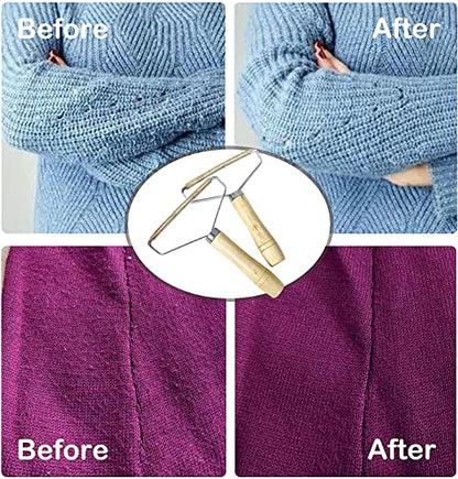 Hair Remover - lint Remover - Wooden Carpet Hair Remover - pet Hair Remover - Carpet Scraper - Clothing Care Tool