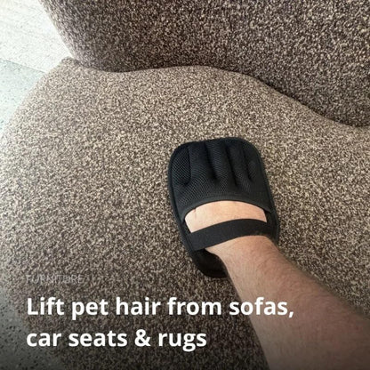 Pet Hair Remover Glove for Dogs & Cats – Upgraded 5-Finger Deshedding & Grooming Glove, Reusable Electrostatic Fur Remover for Furniture, Couch, Carpet & Car Seats