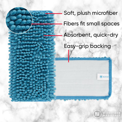 Microfiber Wholesale 10" Dry & Wet Mucho Mop Pads - Compatible with Swiffer Wet Jet - Reusable & Washable Microfiber Mop Heads, 2 Pack - size: 10" Pad