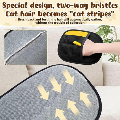 Pet Hair Remover Gloves Reusable Electrostatic Dog & Cat Hair Remover for Furniture, Couch, Clothing & Pet Beds Quick Clean No Refills Washable Fur Removal Mitt 2026 Upgraded Design