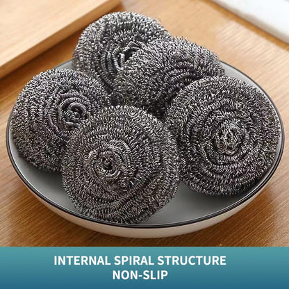 12Pcs Upgraded Steel Wool Scrubbers, Premium Stainless Steel Scrubber, Metal Scouring Pads, Steel Wool Pads, Kitchen Cleaner, Heavy Duty Cleaning Supplies