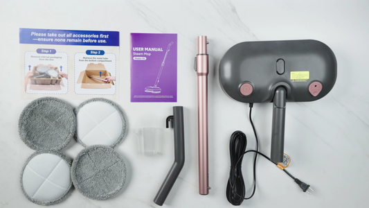 Scrub & Steam Mop with Rotating Mop Pads